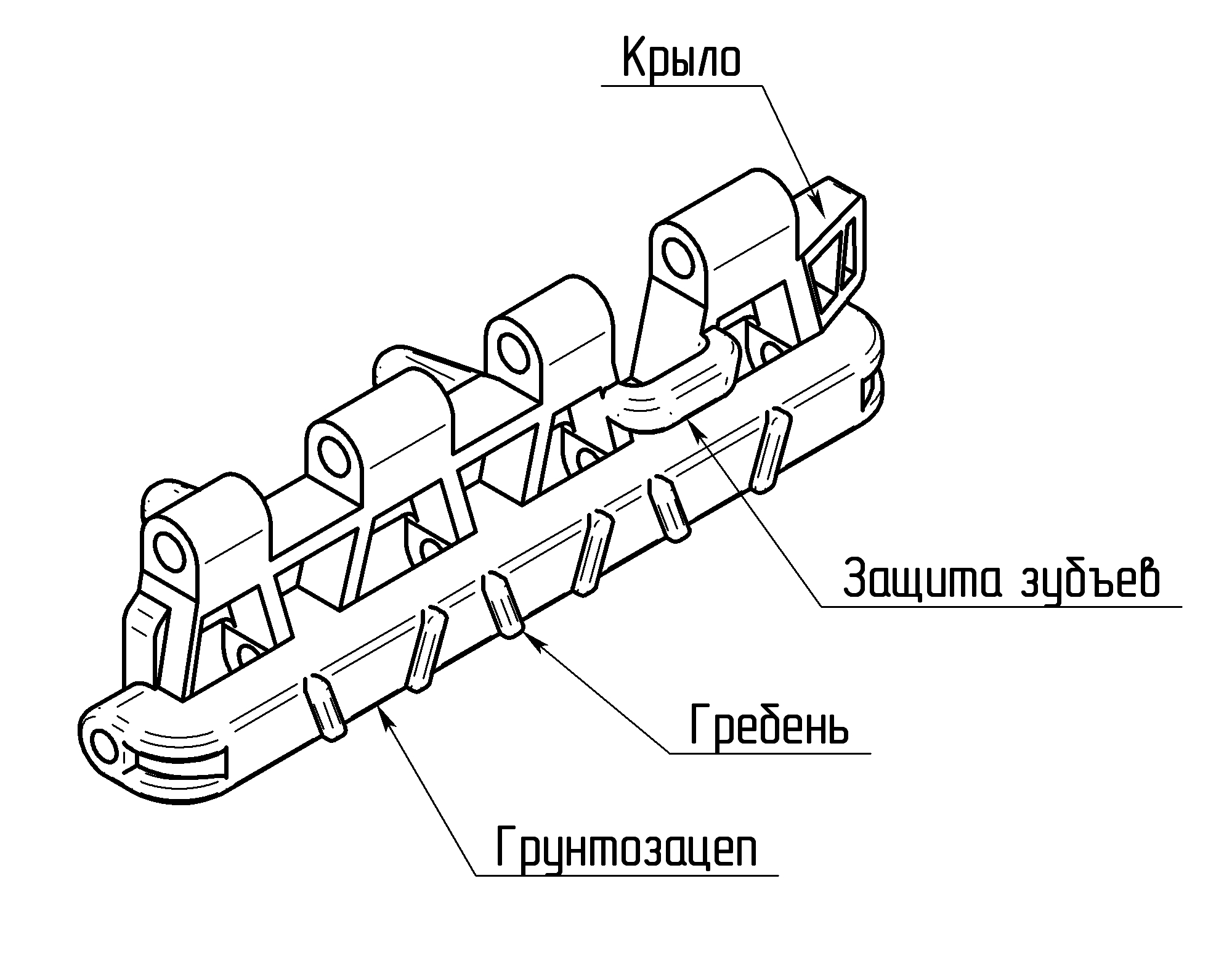 Трак танка чертеж